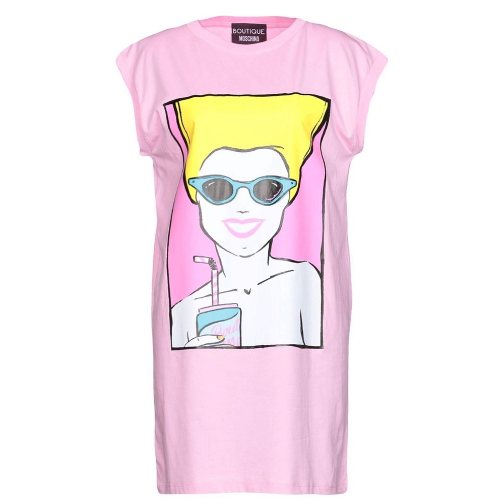 Boutique Moschino baby pink cotton dress size small